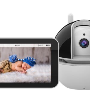 Babyfoon met Camera & App op Afstand Bestuurbaar - Baby Monitor Video & Audio - 5 Inch HD Kwaliteit - Touch Screen