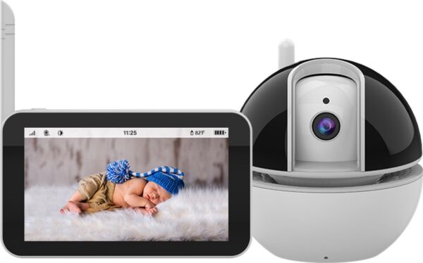 Babyfoon met Camera & App op Afstand Bestuurbaar - Baby Monitor Video & Audio - 5 Inch HD Kwaliteit - Touch Screen