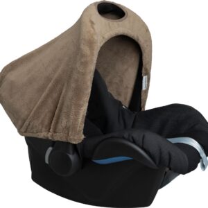 Baby's Only Autostoel zonnekap - Zonnescherm Maxi Cosi 0+ Cozy - Gemaakt van teddystof - Clay