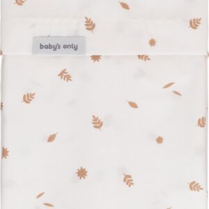 Baby's Only Wieglaken Maple - Beige/Wit - Met Bladeren motief - 80x100 cm - 100% katoen