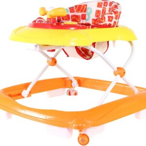 Basile - loopstoeltje - Vanaf 6 maanden tot 12 kg - 3 hoogtes instelbaar - Inclusief leuke speelset - Orange