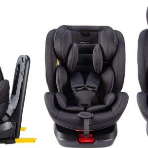 Bebies First Meegroei Autostoel Rotate - Isofix - Groep 0/1/2/3 - 360 Graden Draaibaar - Zwart
