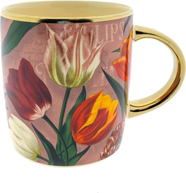 Beker Pretty Tulps - Roze - Souvenir Beker - Souvenir Mok - Een Stuk