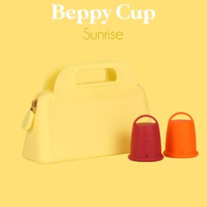 Beppy - Menstruatiecup - Sunrise 2 stuks + Lady to go - 1 rode & 1 oranje menstruatiecup.