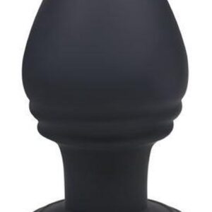 Blackdoor Collection Buttplug Mannen - Medium Buttplug met Zuignap en Ribbels - 10 cm - Zwart