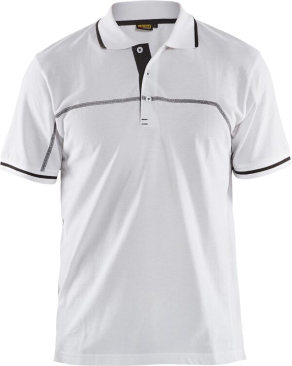 Blaklader Poloshirt 3389-1050 - Wit/Donkergrijs - M