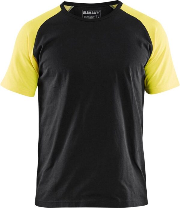 Blaklader T-shirt 3515-1030 - Zwart/High Vis Geel - XS