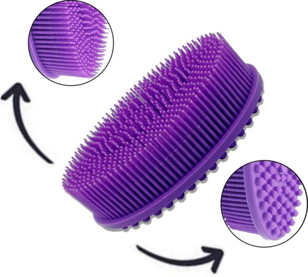 Blubs® - Handborstel - Babyborstel - Badborstel - Doucheborstel - Massage - Siliconen - Wasborstel - Dry brush - Lichaamsborstel - Scrubborstel - Huidborstel - Paars