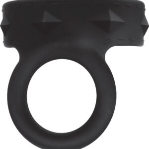 Blue Line Cockring Silicone Duo Snap Cock & Ball Ring Zwart