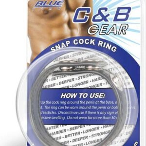 Blue Line Snap Cock Ring Black 8.75in