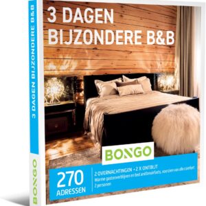 Bongo Bon - 3 Dagen Bijzondere B&B Cadeaubon - Cadeaukaart cadeau voor man of vrouw | 270 bijzondere en luxueuze B&B's