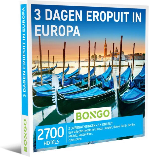 Bongo Bon - 3 Dagen Eropuit in Europa Cadeaubon - Cadeaukaart cadeau voor man of vrouw | 2700 hotels in Europese steden