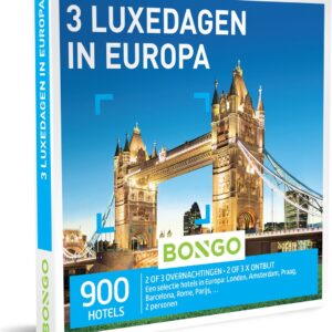 Bongo Bon - 3 Luxedagen in Europa Cadeaubon - Cadeaukaart cadeau voor man of vrouw | 900 stadhotels