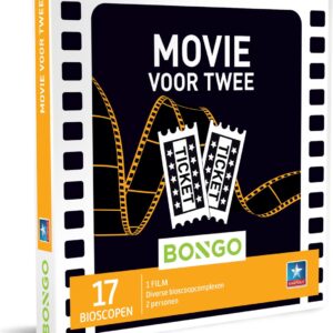 Bongo Bon - Movie voor Twee Cadeaubon - Cadeaukaart cadeau voor man of vrouw | 17 bioscopen