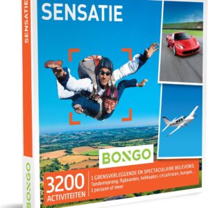 Bongo Bon - Sensatie Cadeaubon - Cadeaukaart cadeau voor man of vrouw | 3200 activiteiten: tandemsprong, helikoptervlucht, ballonvaart, circuitrace en meer