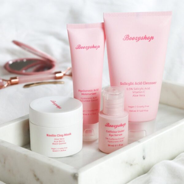 Boozyshop ® Luxe Skincare Set Normale Huid - Huidverzorging geschenksets - Eye Serum, Moisturizer & Cleanser - Skincare Producten - Moederdag Pakket