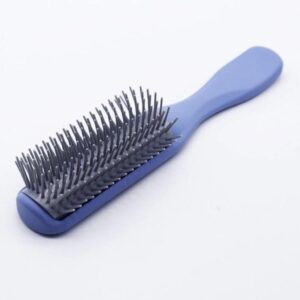 Borstel - Voor Alle Haartypes - Harde Basis - Blauw - Hoge kwaliteit antistatische negen rijen rib kam massage kam dame soft touch haarborstel kam
