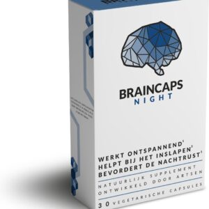 Braincaps Night - Melatonine - Rustgevend & ontspannend slaapmiddel - 30 caps