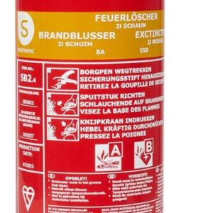 BrandBlusser Auto - Schuim - Brandveilig Onderweg - A en B Klasse Vuur - Rood - Montagebeugel - 100% Garantie - Rood