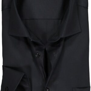 CASA MODA comfort fit overhemd - mouwlengte 72 cm - twill - zwart - Strijkvrij - Boordmaat: 50