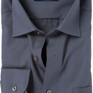 CASA MODA modern fit overhemd - antraciet grijs - Strijkvrij - Boordmaat: 39