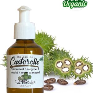 Castor Olie 100 ml - Koudgeperst en ongeraffineerd - Biologisch - Puur - Haar, huid en wimpers - Wimperserum - Pure Naturals
