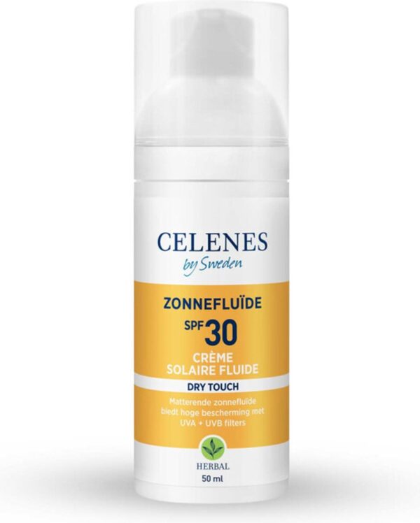 Celenes by Sweden Herbal Sun Dry Touch SPF30 - 50ml - Zonnebrandcrème voor Alle Huidtypes - Zonnebrand - Zonnebrandcrème voor Alle Huidtypes