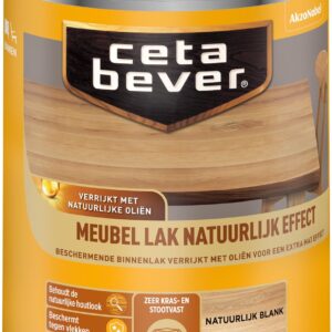 CetaBever Meubel Lak - Natuurlijk Effect - Blank - 750 ml