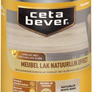 CetaBever Meubel Lak - Natuurlijk Effect - White Wash - 750 ml