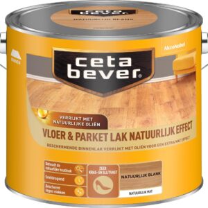 CetaBever Vloer- & Parketlak - Natuurlijk Effect - Blank - 2,5 liter