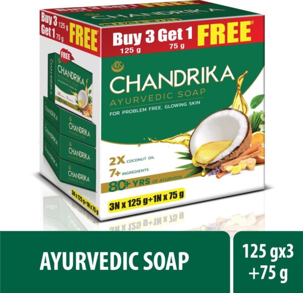 Chandrika Ayurvedic Soap (3+1 gratis)
