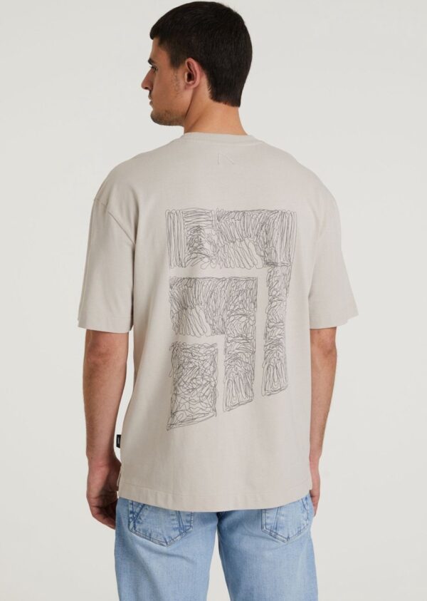 Chasin' T-shirt Eenvoudig T-shirt Stitch Taupe Maat L