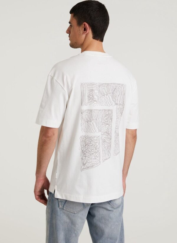 Chasin' T-shirt Eenvoudig T-shirt Stitch Wit Maat S