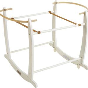 Clair de Lune Deluxe Rocking Moses Basket Stand - White