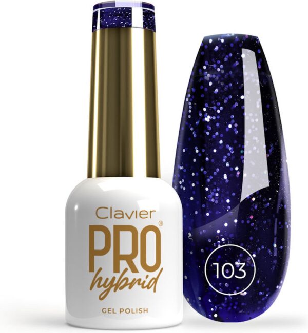 Clavier Pro Hybrid Gellak Feel The Blues Paars Glitter - 103