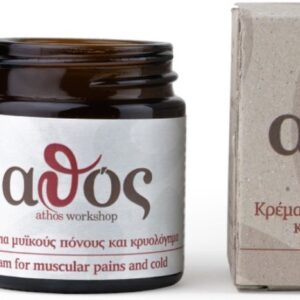 Cretan Natural Cream for muscular pains and cold with rosemary, laurel, eucalyptus and mint 30ml