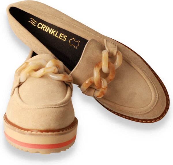 Crinkles Dames Mocassin Beige BEIGE 37