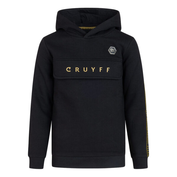 Cruyff Gamer Hoodie Kids Zwart Oranje