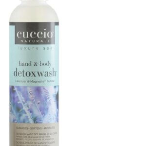 Cuccio Detox Hand & Body Wash 237 ml Lavender & Magnesium Sulfate - 24-uur Hydraterend- Douchegel - Bevat Lavendelolie -Epsom zout- reinigt - verfrist en kalmeert de huid - Ideaal voor een Spa - Ritueel @ Home