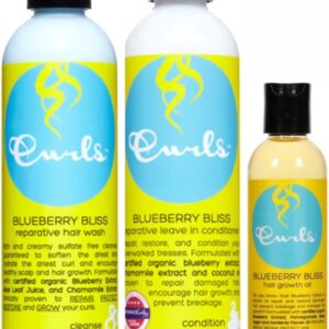 Curls Blueberry Hair Wash + Leave-In + Growht Oil
