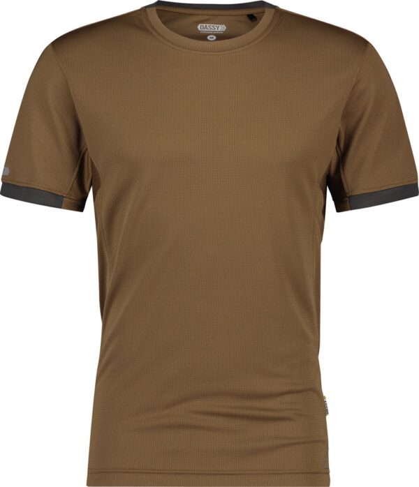 DASSY® Nexus T-shirt - maat 2XL - LEEMBRUIN/ANTRACIETGRIJS