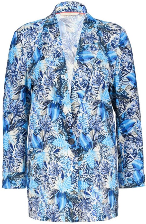 DIDI Dames Travel blazer Mida in offwhite with blue azur Fusion print maat 42