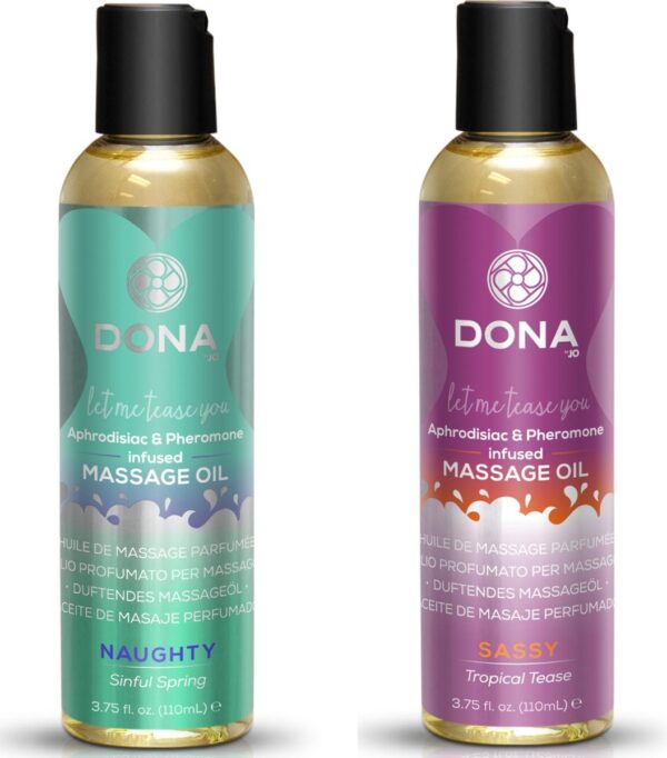 DONA - 2 flesjes Scented Massage Olie - Sinful Spring + Flirty 220ml