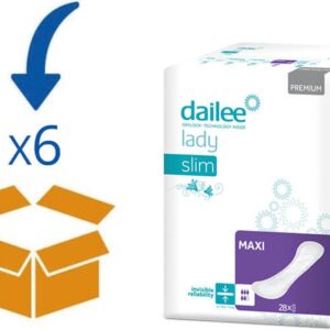 Dailee Lady Premium Slim Maxi - 6 pakken van 28 stuks - incontinentieverband - inlegkruisje