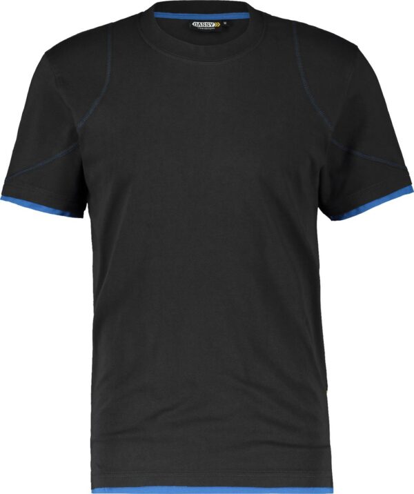 Dassy Kinetic T-shirt 710019 - Zwart/Azuurblauw - 2XL