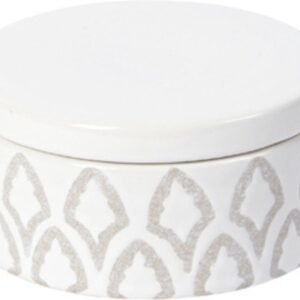 Decoratieve witte keramische pot H8