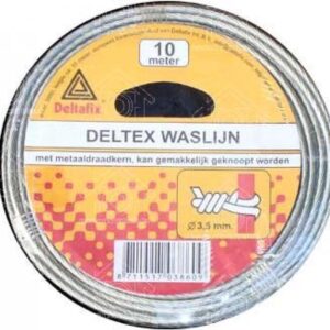 Deltafix Waslijn 10M. metaaldraadkern 3.5mm. Deltex.