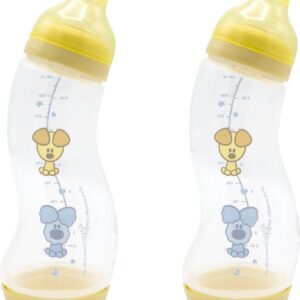 Difrax Babyfles 250 ml - S-fles - Anti-Colic - Woezel & Pip - 2 stuks