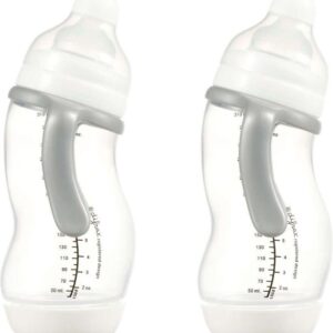 Difrax Papfles XL 310 ml Wide - S-fles - Anti-Colic - 9+ maanden - Wit - 2 stuks