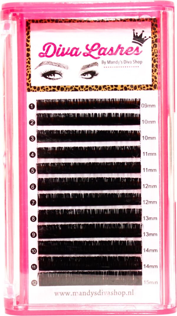 Diva Lashes Wimperextensions D krul 0,03 10mm